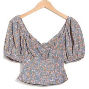 ASTR The Label - Floral Blue Top